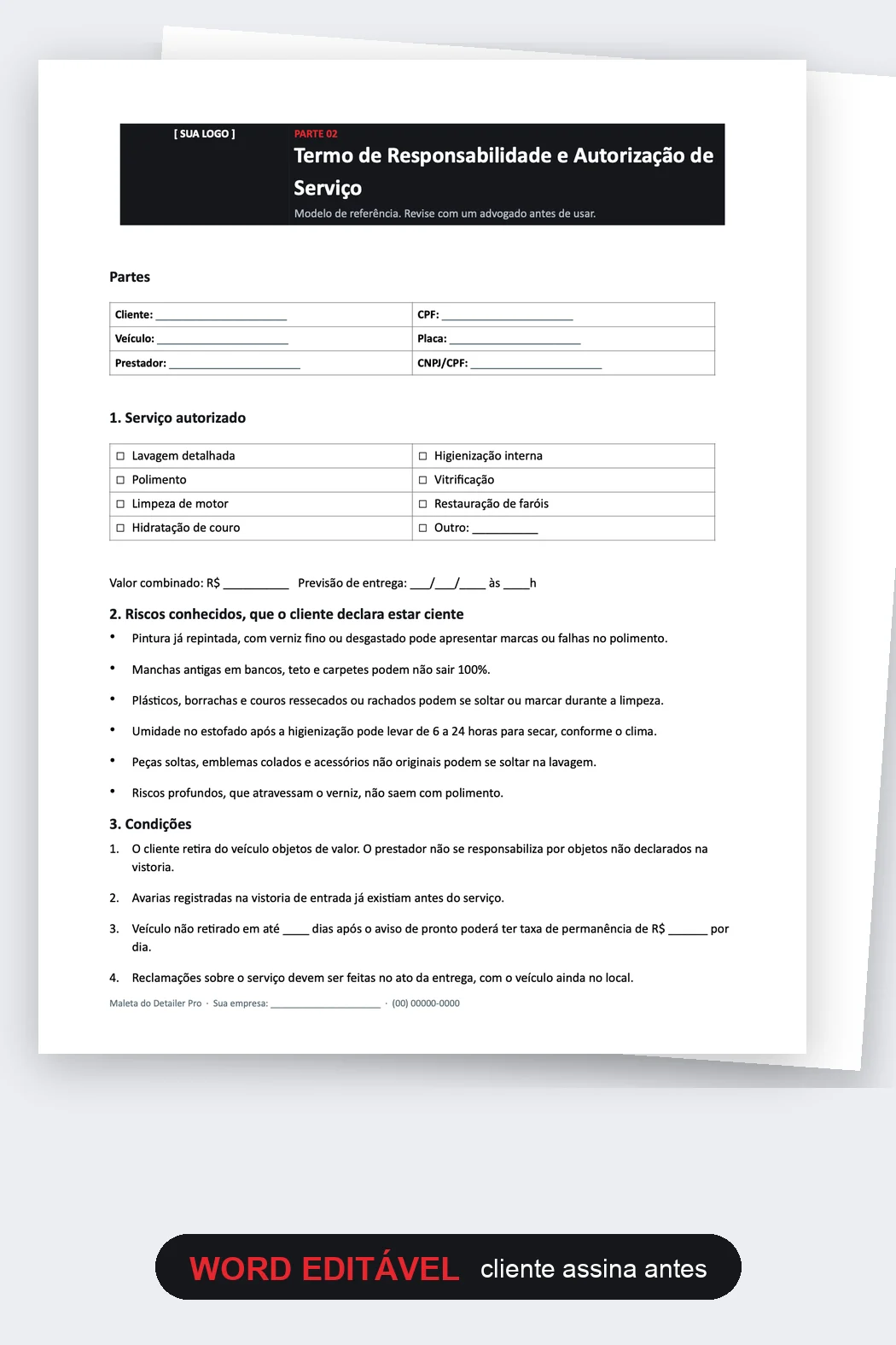 Termo de Responsabilidade e Autorização